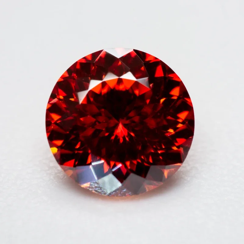 Муассанит камень 100 граненая огранка гранат круглой формы очаровательный
