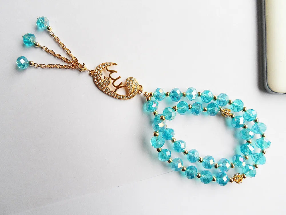 Щупальца Тики Офис Карьера Синие Хрустальные Бусины 2R Мохаммедизм Аллах