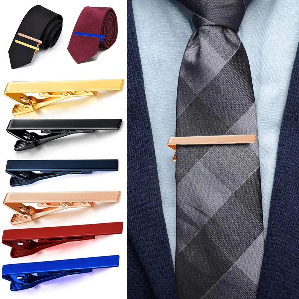

Tie Clip For Men Metal Copper Bar Clasp Practical Necktie Accessories Fashion Men Classic Tie Clips Clamp Pin Jewelry Stickpin