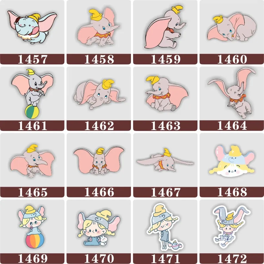 2022 New Disney Cartoon Dumbo Kawaii Acrylic Brooch Couple Cute Badge Personality Trend Accessorie Enamel Pin for Women Students