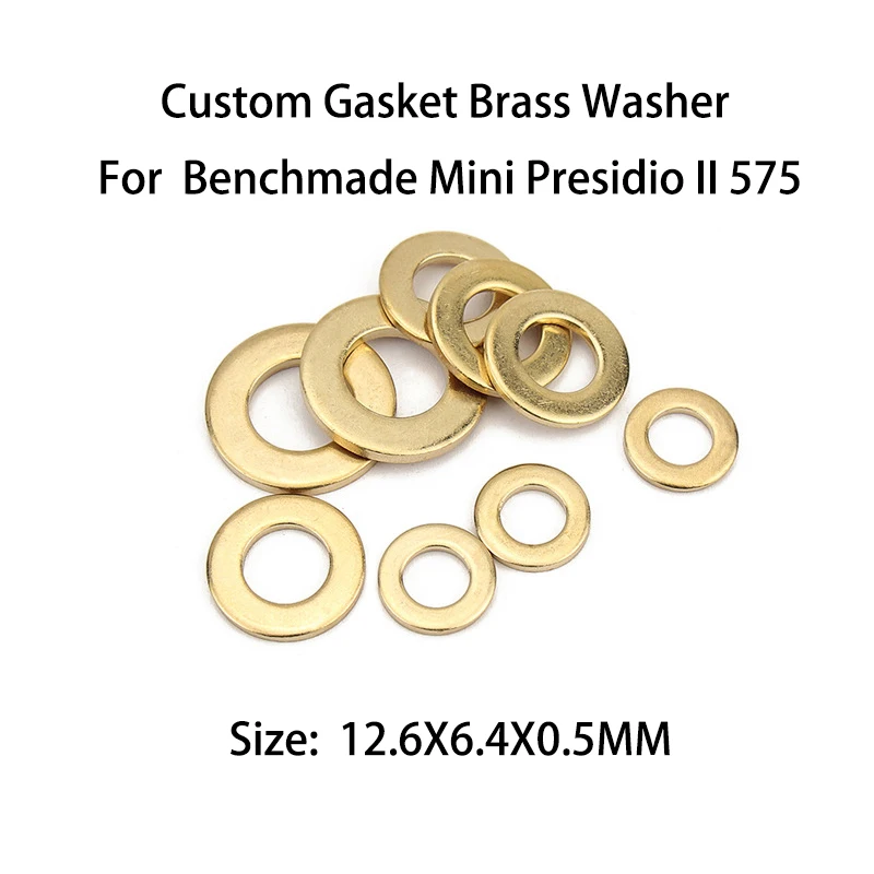 

6pcs Custom Folding Knife Brass Washer Metal Gasket For Benchmade Mini Presidio II 575 DIY Making Accessories Parts Open Close
