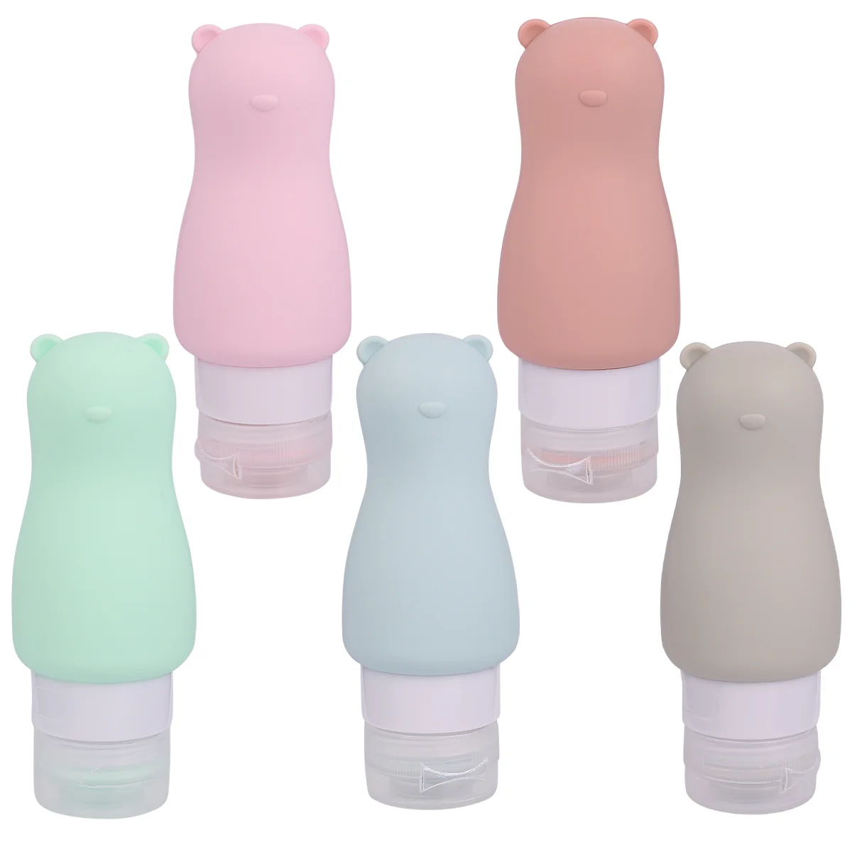 

Travel Bottles Containers Bottle Silicone Empty Lotion Refillableshampoo Squeezesoap Portable Toiletry Liquids Clear