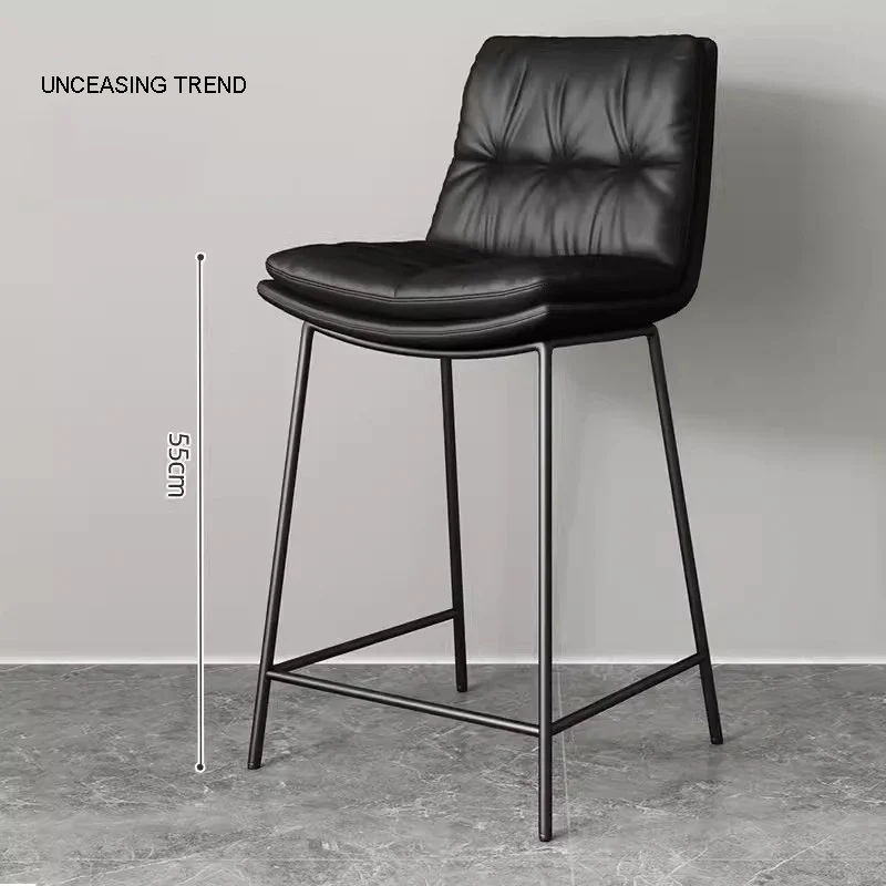 Modern Designer Bar Chairs Living Room Soft Ergonomic Kitchen Island Chair Stool Blue Iron Chaise Luxury For Dining