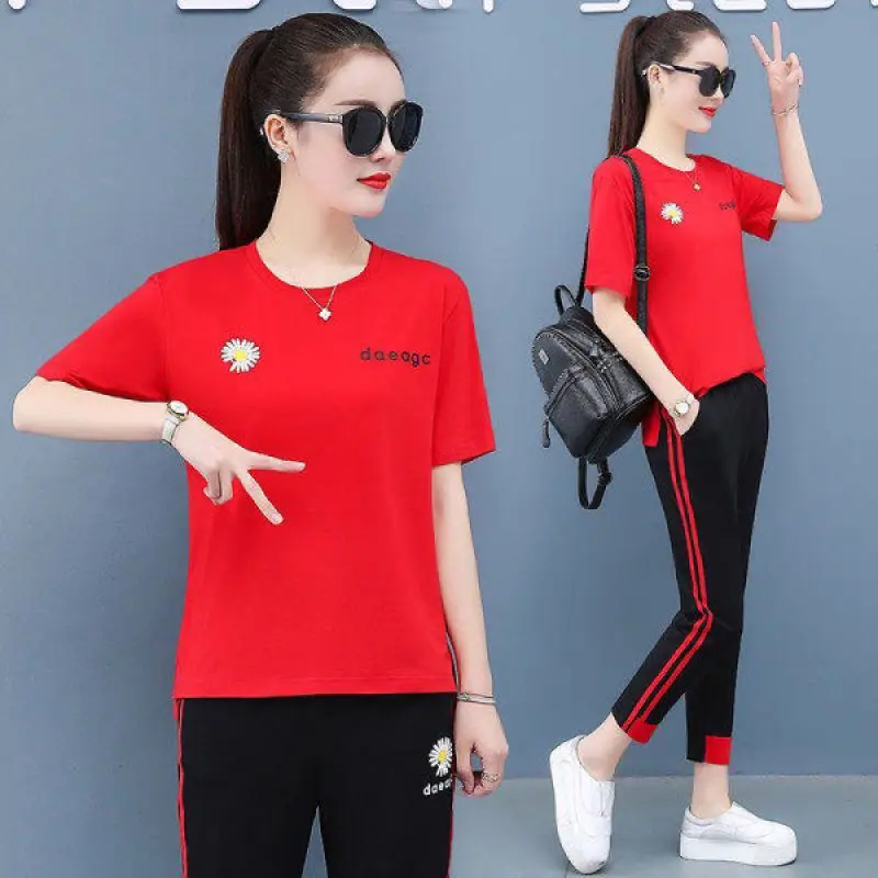 Женский комплект из 2 предметов с принтом маргаритки |