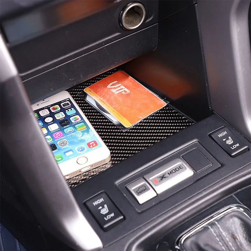

For Subaru Forester 2013-2018 Soft Carbon Fiber Car Center Console Storage Compartment Panel Cover Trim Sticker Car Accessories