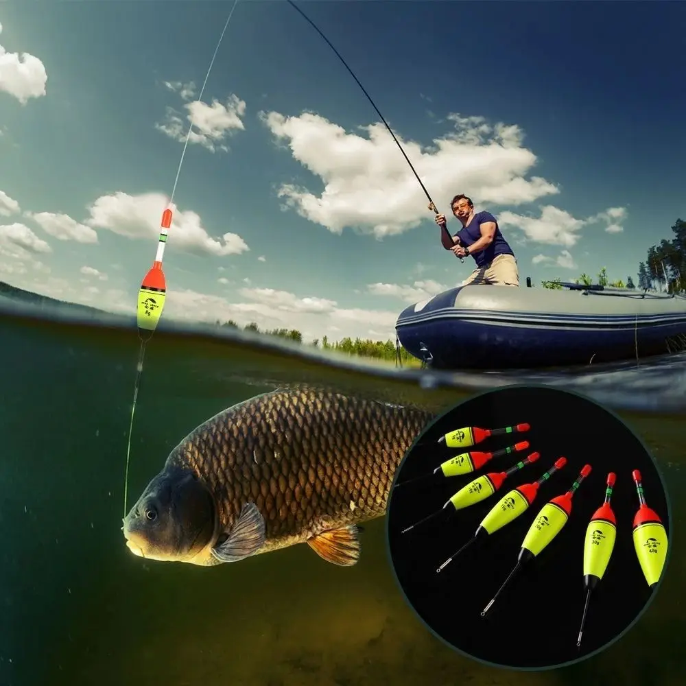 

10g 20g 30g EVA Luminous Fishing Floats Long Vertical Night Lighting Fishing Bobber Fishing Buoyancy Tackle For Bass Carp