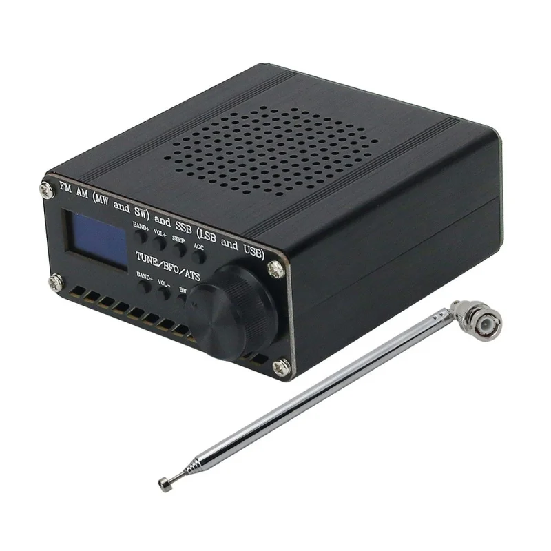 

AWIND SI4732 All Band Ham Radio Receiver FM AM (MW And SW) SSB (LSB &amp USB) With Lithium Battery Antenna Speaker Cas