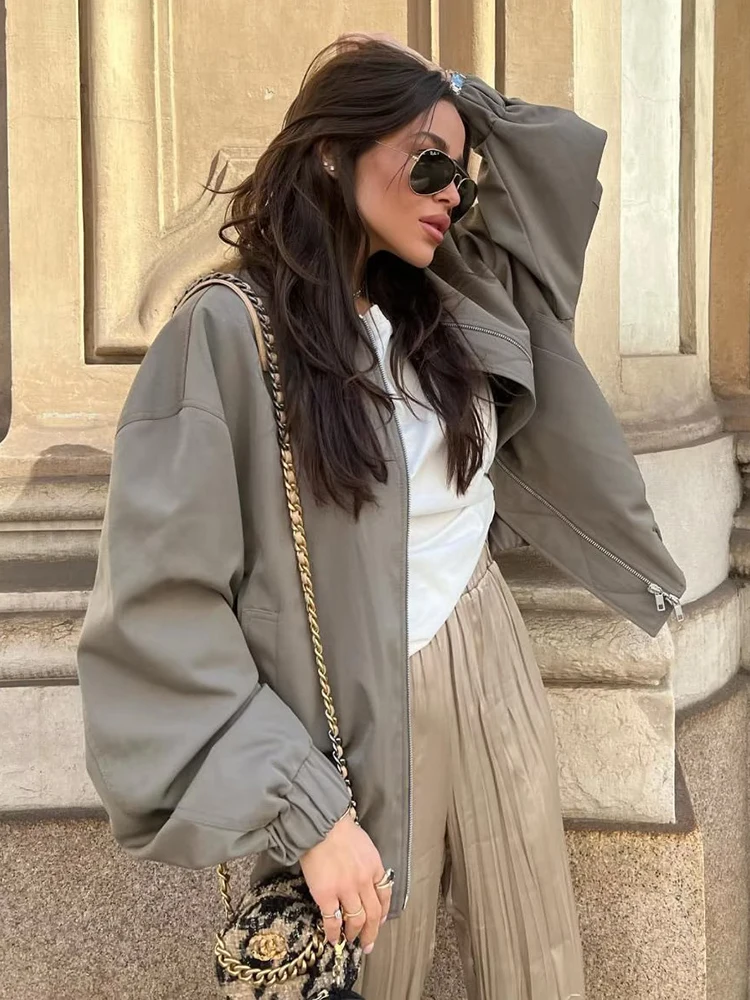 

KBAT Autumn Fashion Female Jacket Oversized Streetwear Baseball Jacket Women y2k Women's Coats Harajuku Women's Clothing