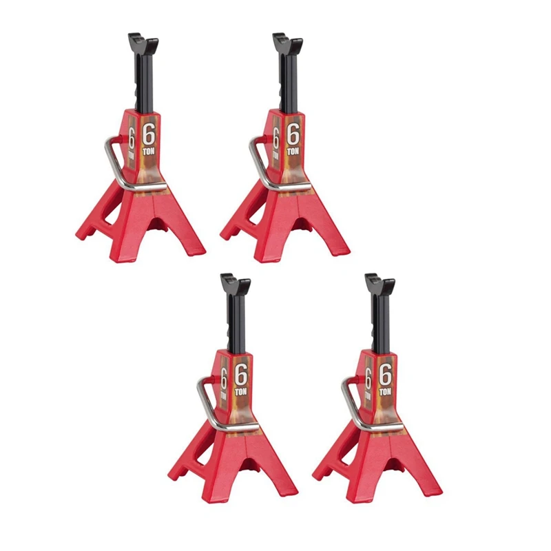 

4Pcs Metal Height Adjustable 6 Ton Jack Repair Stand For 1/10 RC Crawler Car Axial SCX10 90046 Traxxas TRX4 TRX6 D90