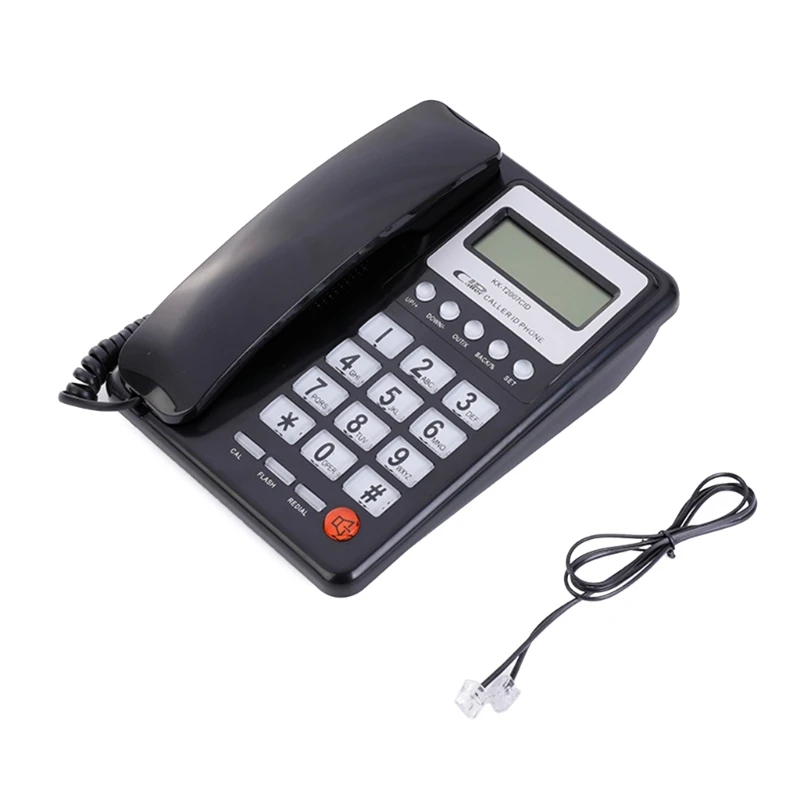Fixed Telephone Wiredwith CallerID Redial Speed Dial Large Buttons Multiple Practical Functions for Business and Home