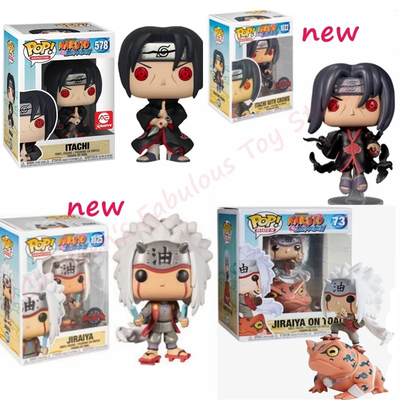 Новинка, экшн-фигурка FUNKO POP narutoe #578 Itachi #1022 #73 Jiraiya #1025 из ПВХ, Мультяшные игрушки, коллекция моделей для детей, подарки