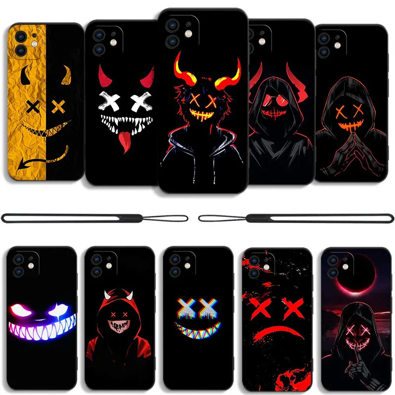 

Devil Bad Boy Phone Case For Samsung A53 A50 A12 A52 A52S A51 A72 A71 A73 A81 A91 A32 A22 A20 A30 A21S 4G 5G with Hand Strap