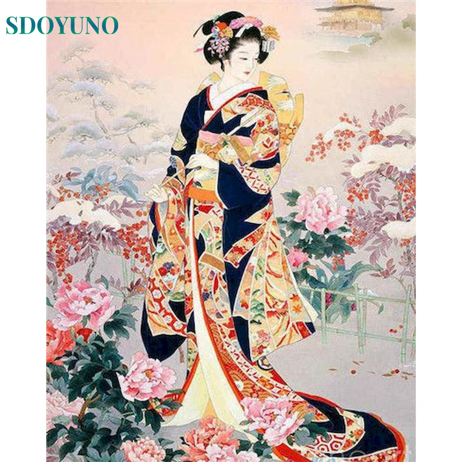 

SDOYUNO Diy Paint By Number Woman Drawing On Canvas Oil Painting By Numbers Figure Kits Handpainted Home Decor Unique Gifts