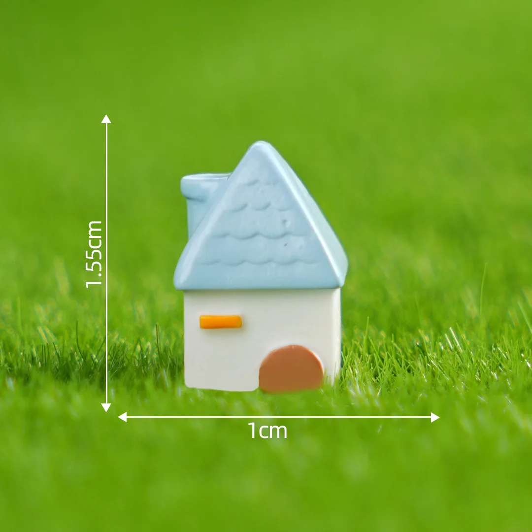 Статуэтка миниатюрный милый мини-домик из смолы микро пейзажные украшения для