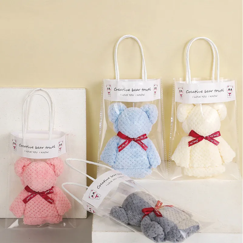 

Cute Bear Towel Wedding Guest Gifts Valentines Day Girlfriend Baby Shower Children Birthday Party Favors Holiday Gifts