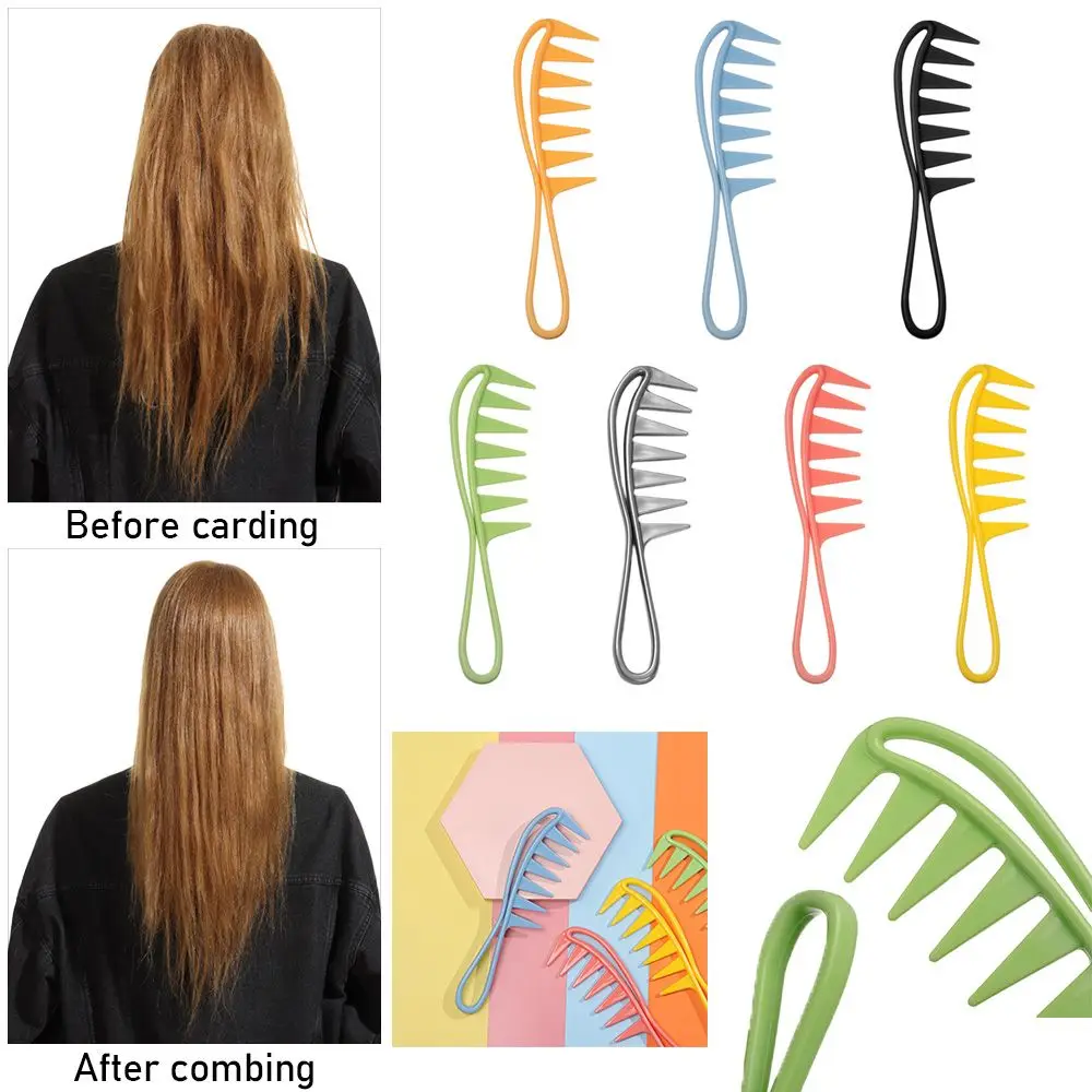 

Wide Tooth Shark Plastic Comb Curly Hair Salon Hairdressing Comb Massage For Hair Styling Tool Barber Accessories