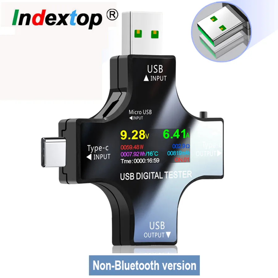 

12 в 1 цветной USB тестер PD цифровой вольтметр постоянного тока Напряжение измеритель Type-C Амперметр детектор внешний аккумулятор индикатор за...