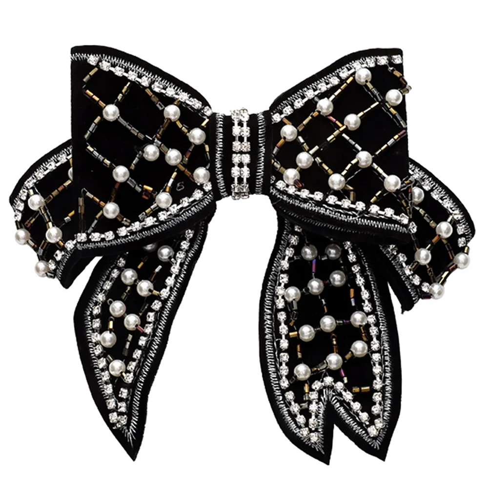 

Hair Hairpin Rhinestone Bowknot Bows Clip Bow Barrette Women Clipsstyle Large Girlsglitter Sparkling Decorative Unique Hairpins