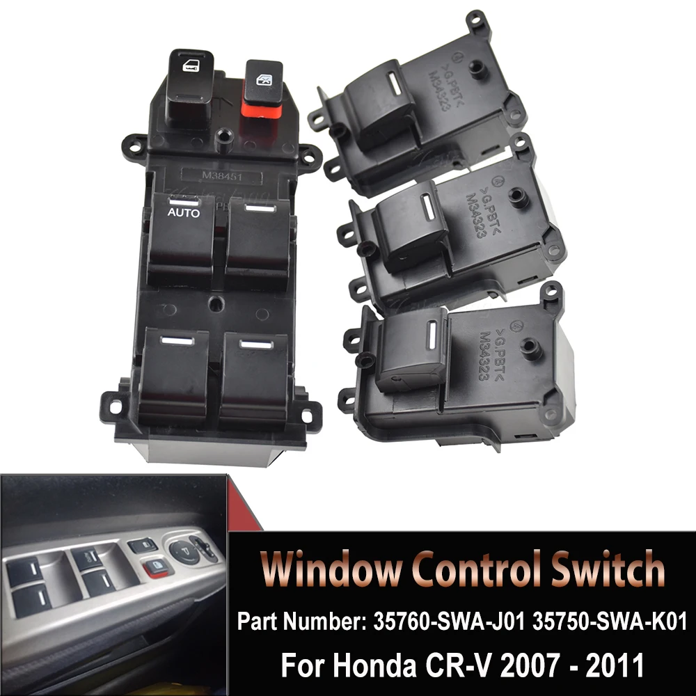 Новый высококачественный переключатель стеклоподъемника 35760S6A003 для Honda Fit Jazz City 2003 2004 2005 2006 2007 35760-S6A-003