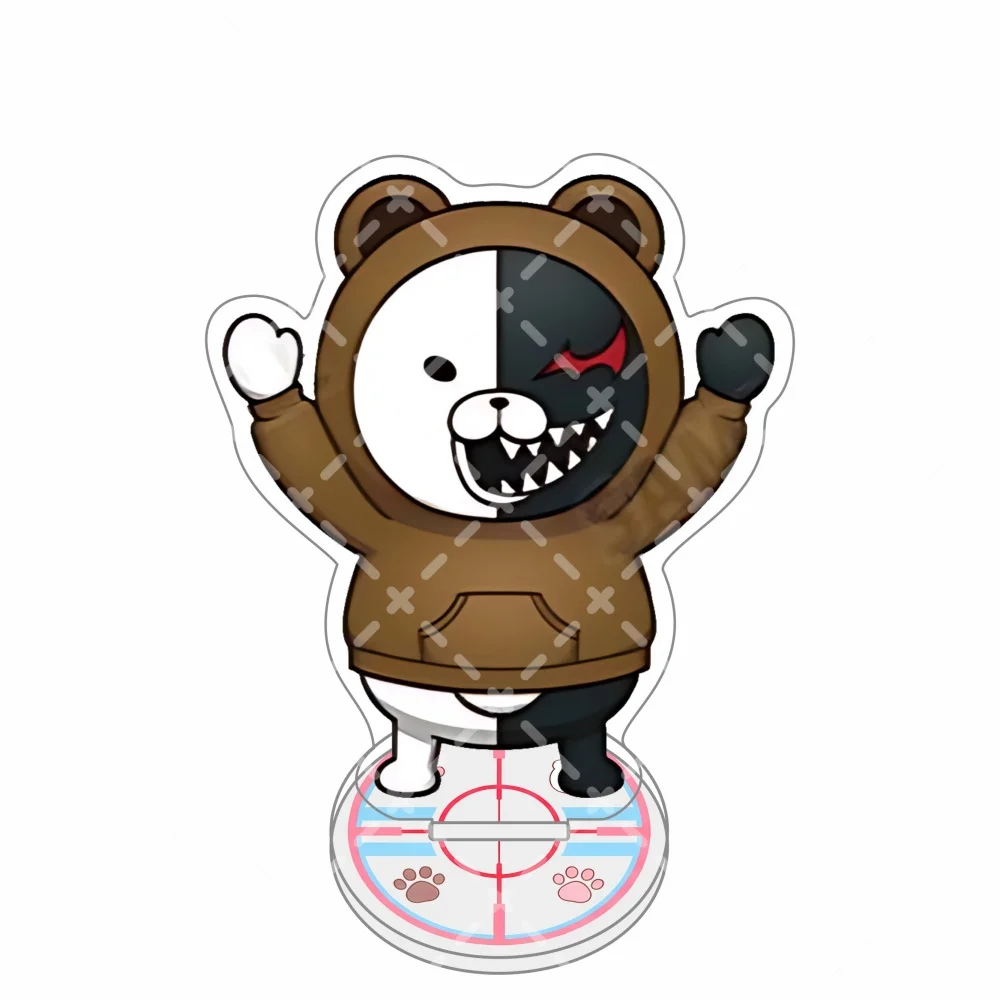 Фото Акриловая подставка Danganronpa: Гундам Танака в версии Hippo Hood Q, двусторонняя, с хомяком, аниме-парень, декор для стола, подарок для фанатов и коллекционеров №5