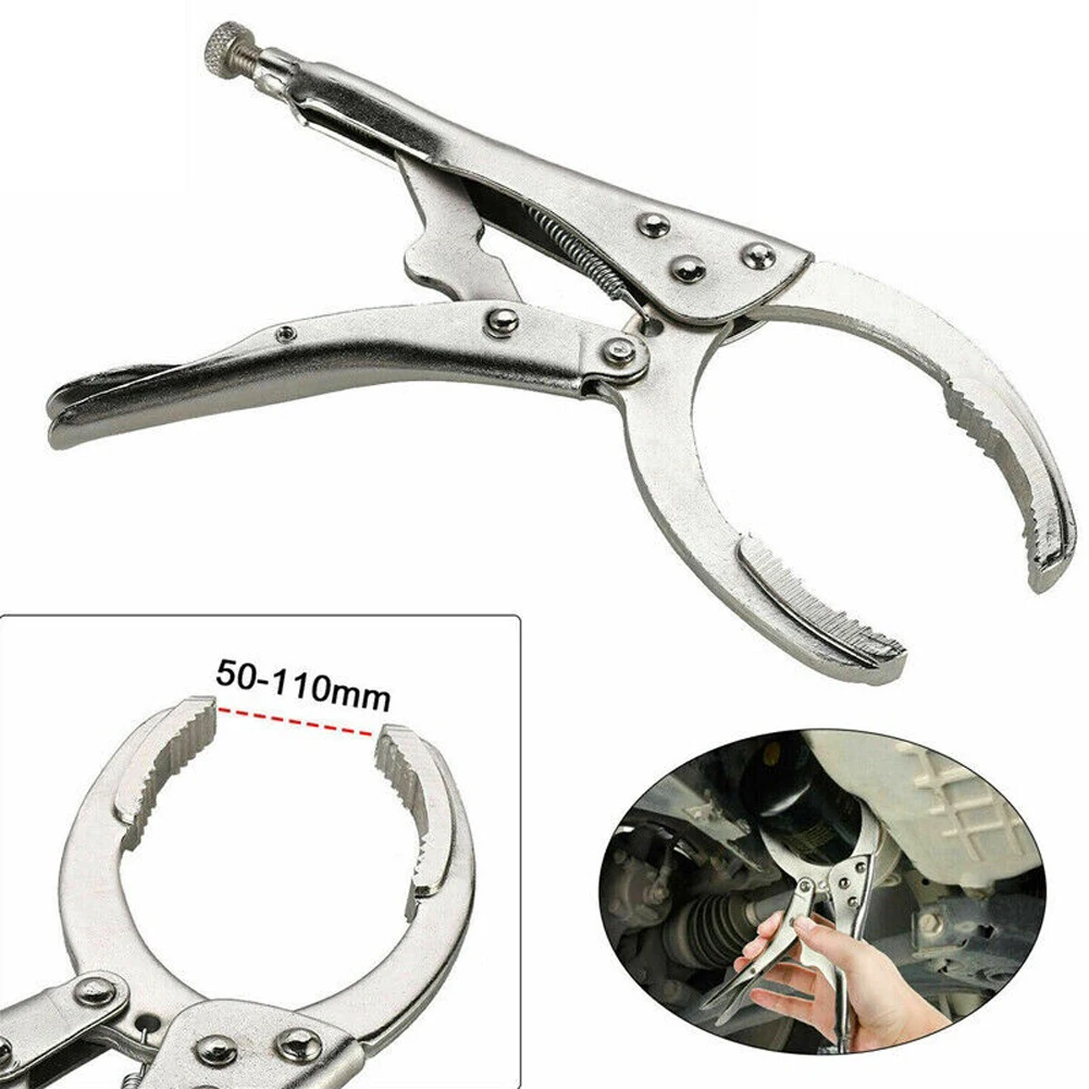 

Adjustable Oil Filter Wrench Removal Tool Locking Pliers Hand Remover Clamp Filter Wrench Oil Filter Disassembly Tool 50mm-110mm