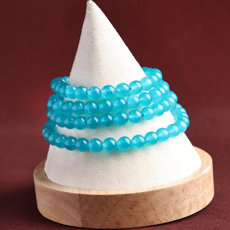 Натуральный старый материал Амазонит 108 бусин многослойный браслет аксессуары