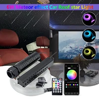 6w rgbw meteor led car roof star light music controller fiber optic stars ceiling light kit for car interior decoration
