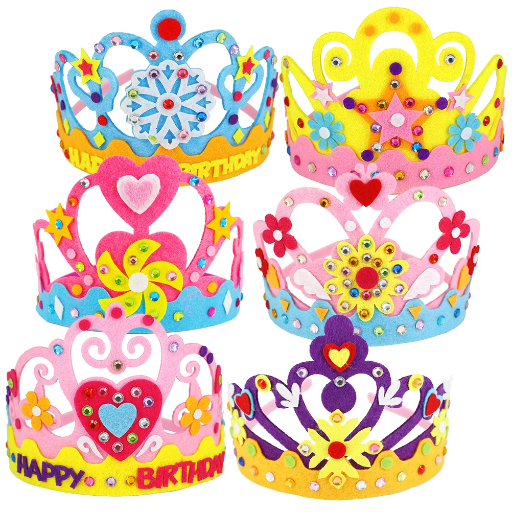 

Birthdayfelt Tiara Babyhat Party Hats Kids Headdress Diypet Photo Prop