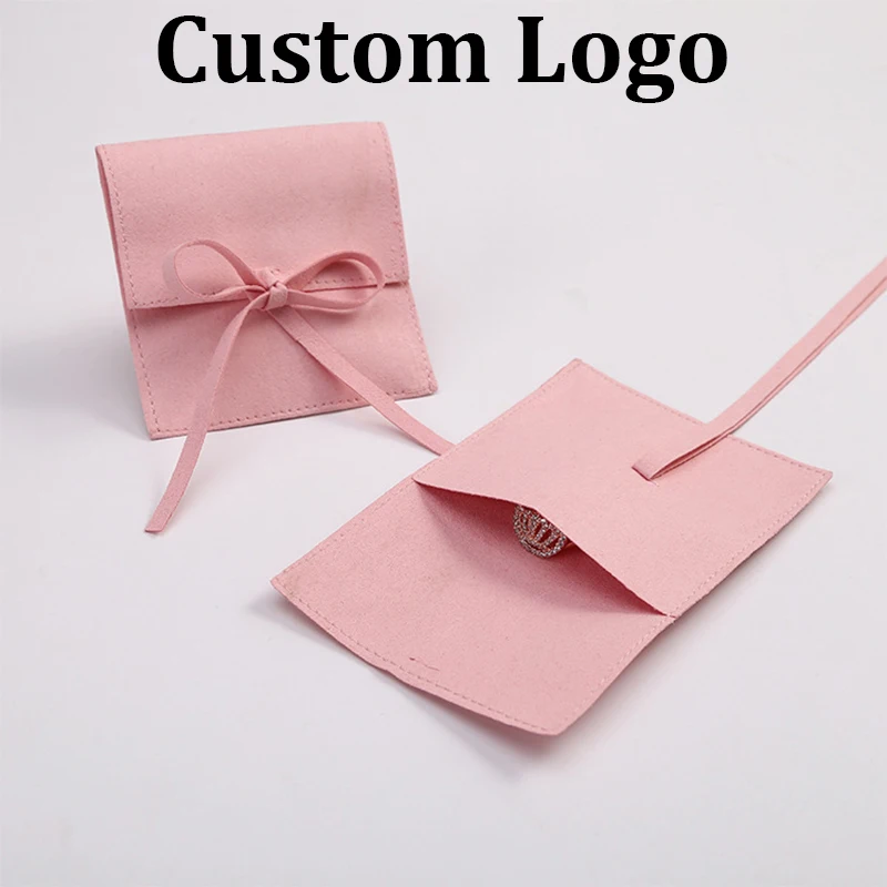 

10 Pcs Customize Logo Velvet Bag Jewelry Presents Pouches for Earrings Necklace Christmas Jewellery Wedding Gift Package Bags