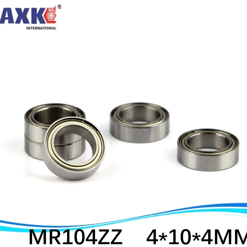 

AXK (1pcs) Double Shielded Mini Deep Groove Ball Bearings MR104ZZ 4*10*4 mm high quality ABEC-5 Z2