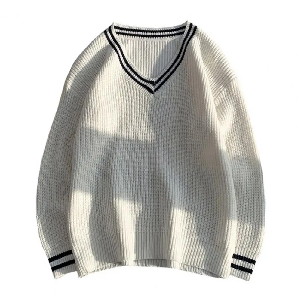 

Chic Sweater Loose Soft Korean Style Spring Sweater Bouncy Knitting Winter Sweater Men Clothing