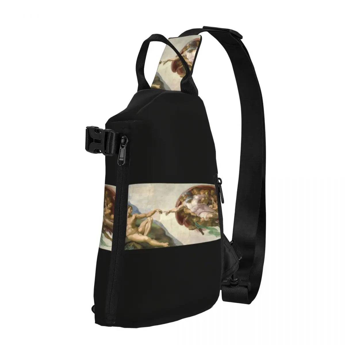 

The Creation Of Adam Michelangelo Shoulder Bags Painting Fashion Chest Bag Hiking Sling Bag Streetwear Designer Small Bags