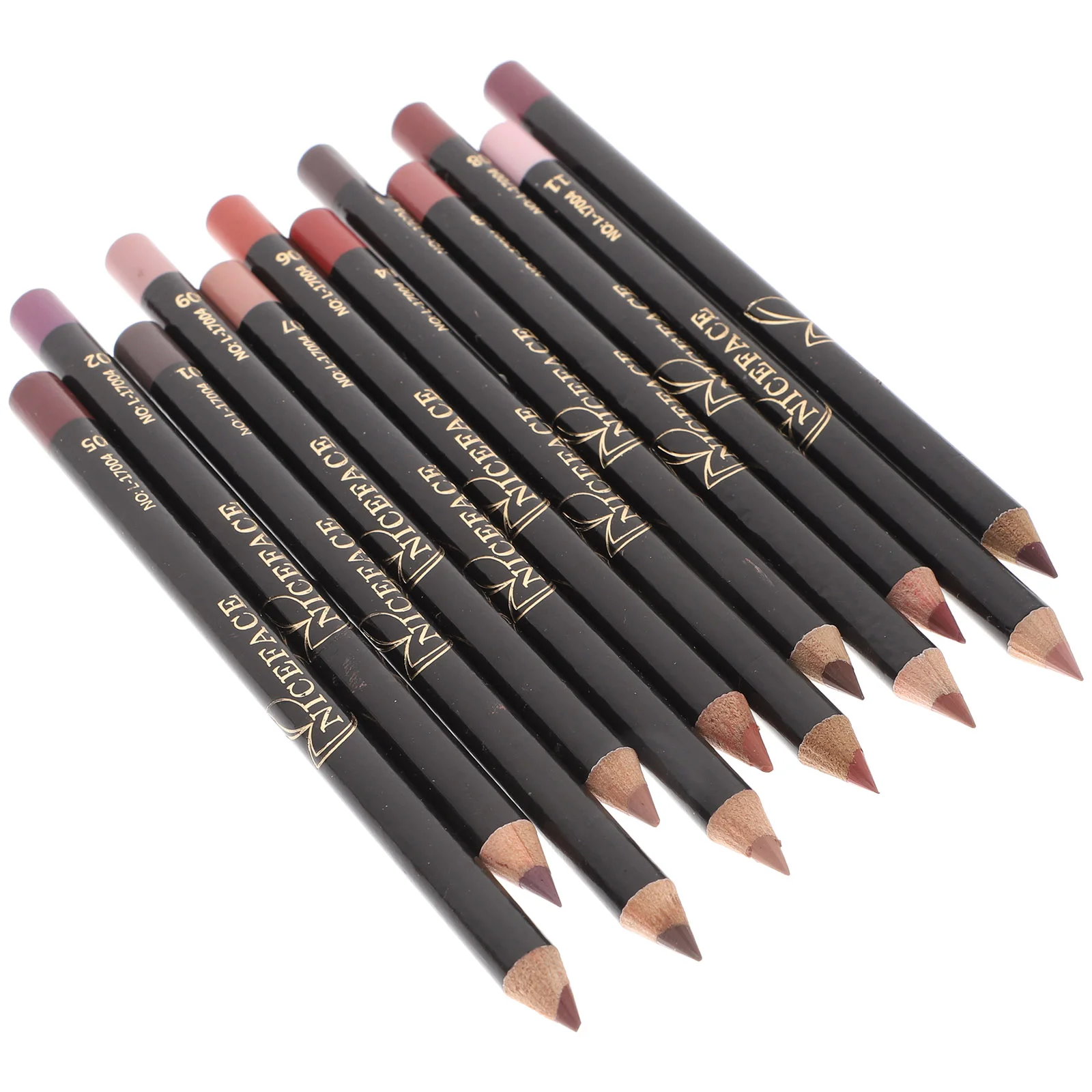 

12 Pcs Delineador Duracion Lip Pencils Waterproof Filler 14.5*5.5cm Bamboo