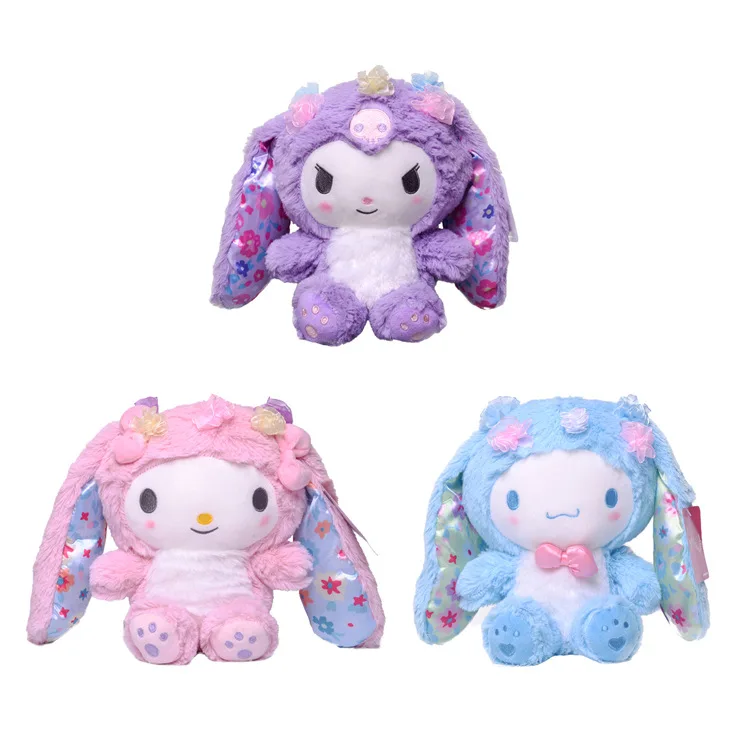 Kawaii Плюшевые игрушки Sanrio Kuromi My Melody Cinnamoroll серии Пасхальный кролик плюшевые