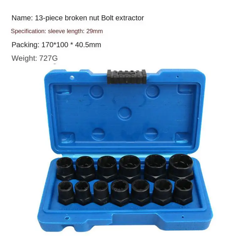 

Screw Remover Antiskid Wide Application Rust Prevention Practical Various Specifications Wrenchtool Kit Nut Extractor Socket