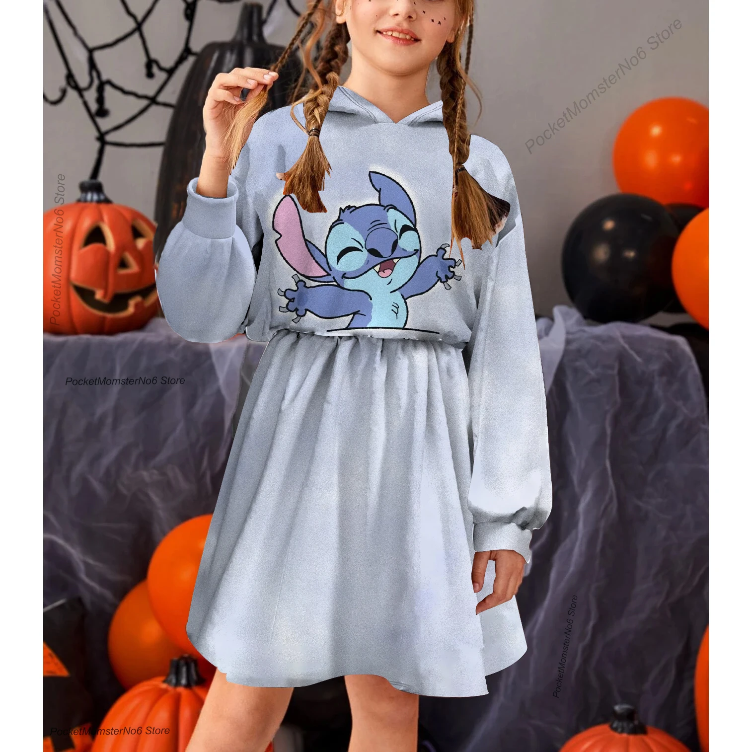 

Disney Stitch Kids Hoodie Sweatshirt Print Clothing Girls Long Sleeve Casual Cute Pullover Toddler Fur Autumn Winter Hoodie Clot
