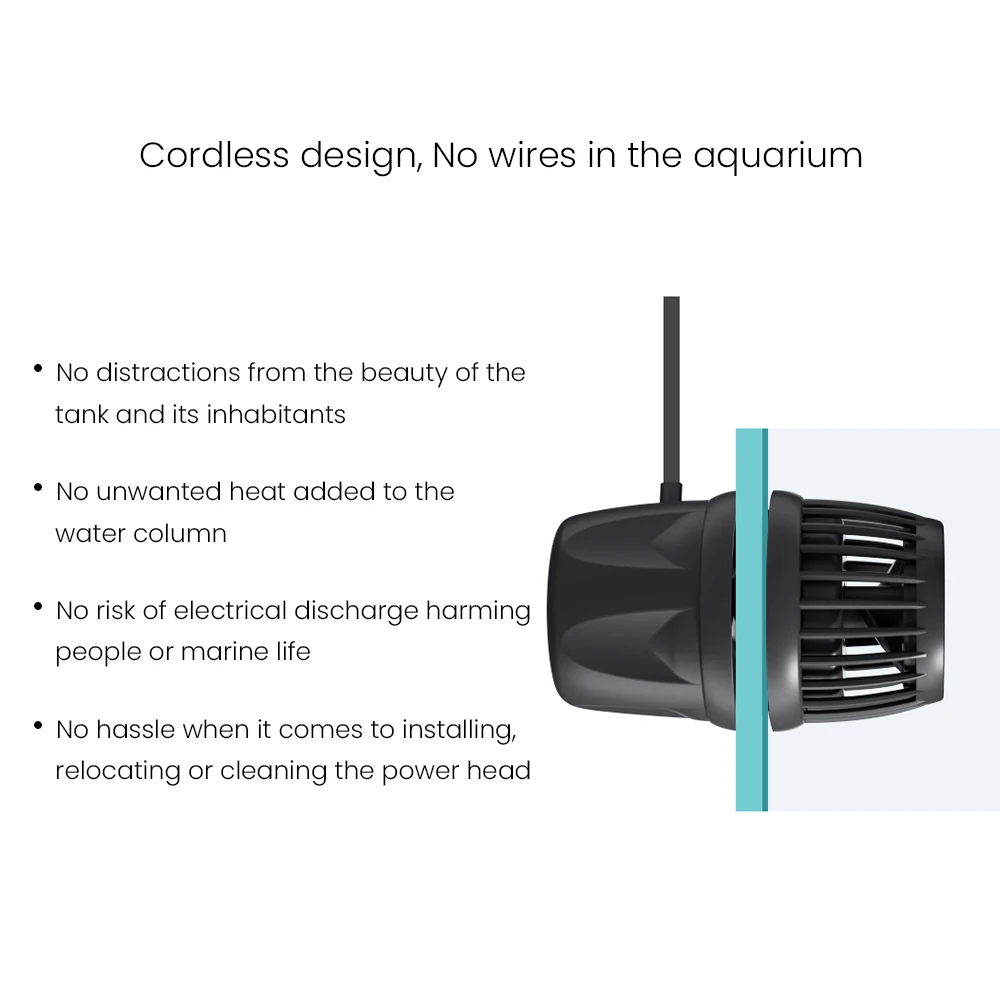 Фото Jecod jebao dmp-10/20/30/40 новый умный Bluetooth App Control беспроводной аквариумный волновой насос пресноводный соленой аквариум №2