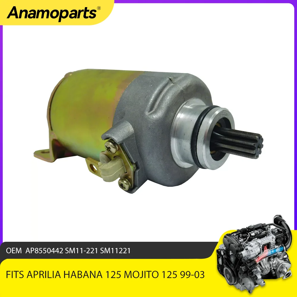 Стартер мотоцикла стартер электродвигателя для Aprilia Habana Mojito Cagiva Mitsuba Piaggio Avviamento 125