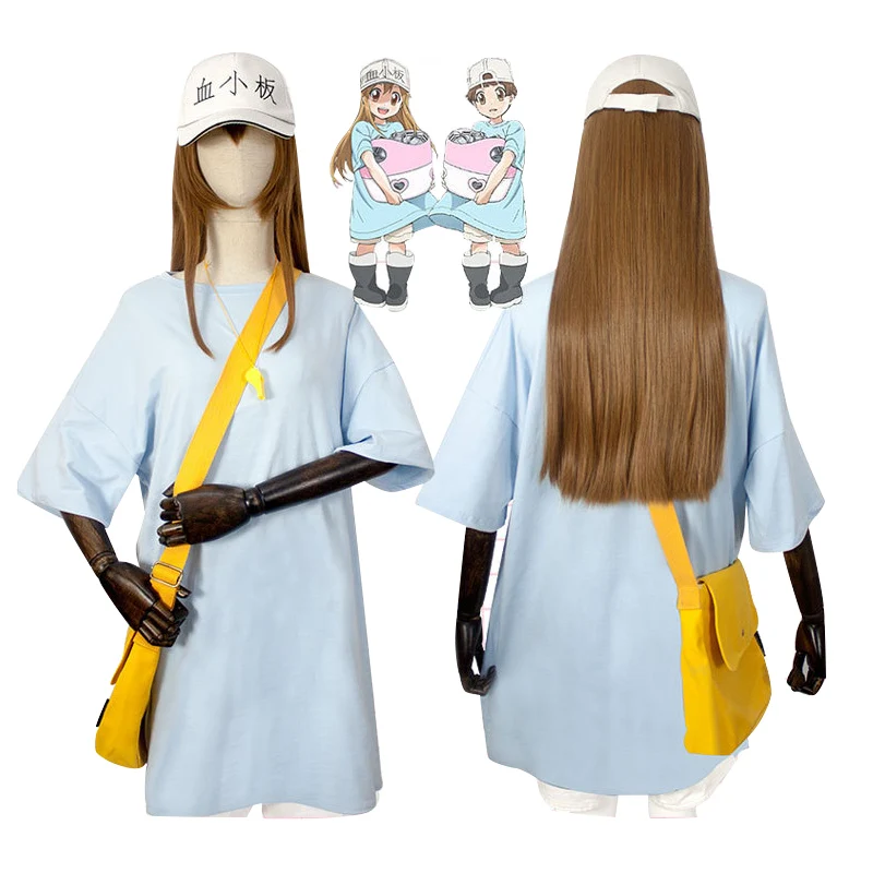 

Working cell 2 role play platelet children cosplay dress up costume set full set of supplies gift dress