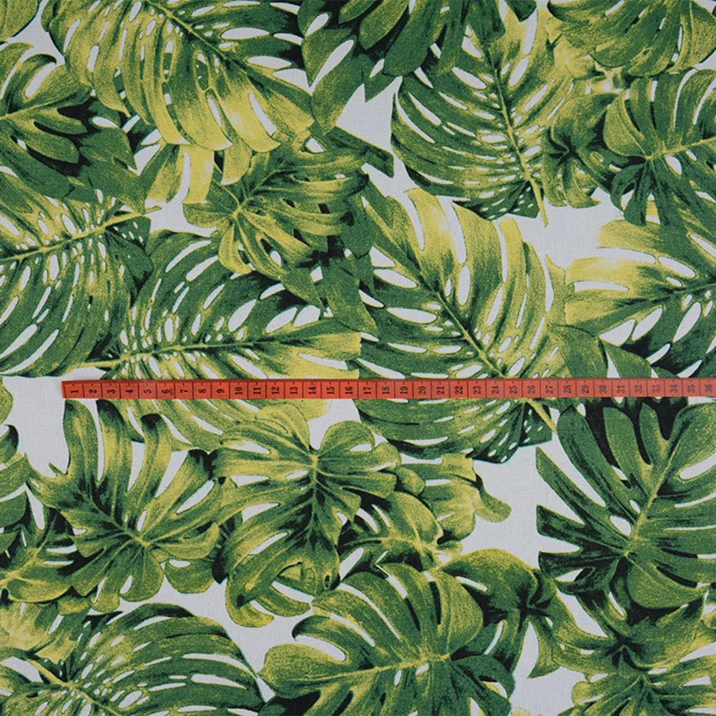 Monstera листья холщовая ткань с принтом хлопчатобумажная DIY для резки текстильные