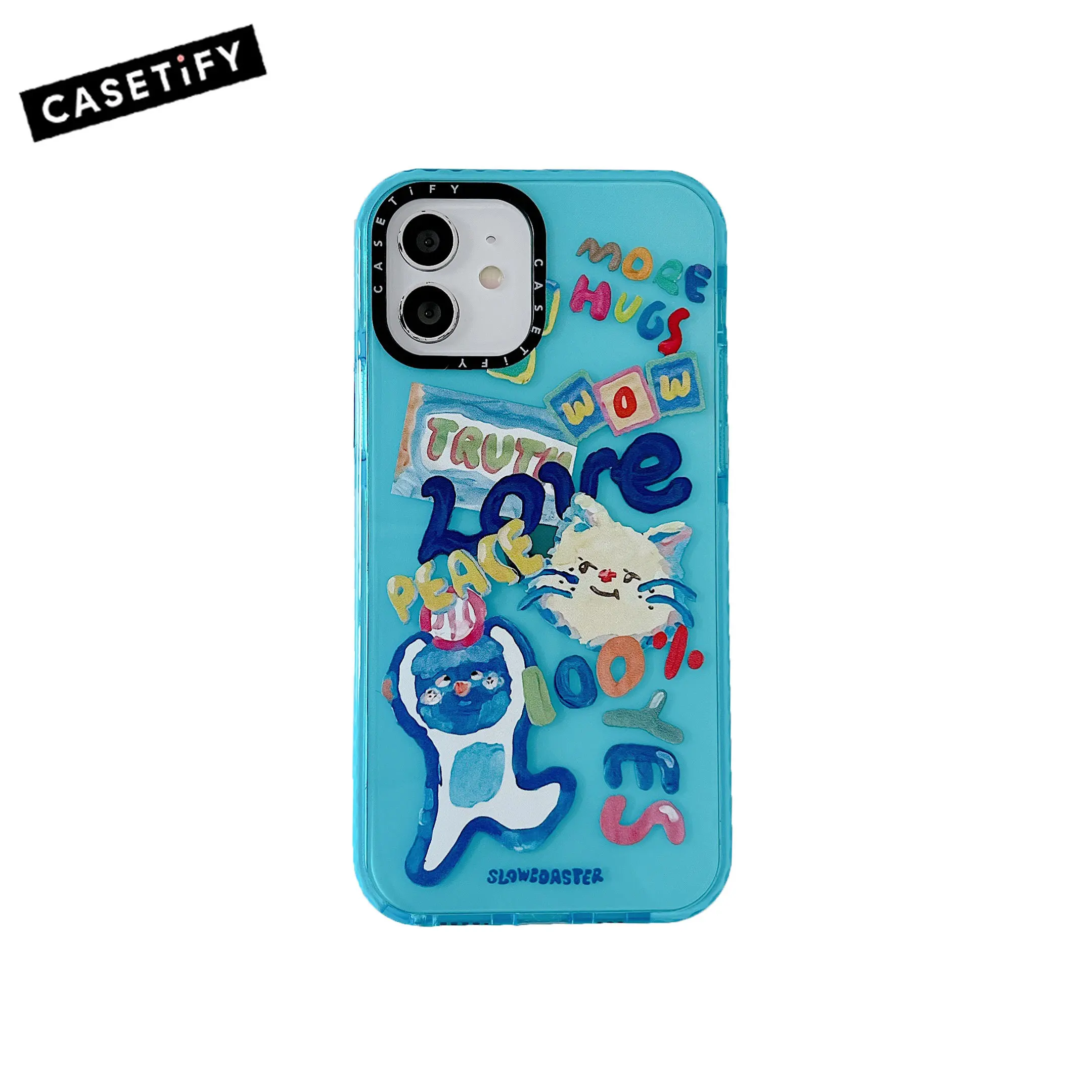 

Чехлы CASETIFY из ТПУ с синей милой куклой для iPhone 13, 12, 11, 14Pro, Max, XR, XS, XS Max, 14Plus, мягкий прозрачный чехол с защитой от падения для девушек D0325