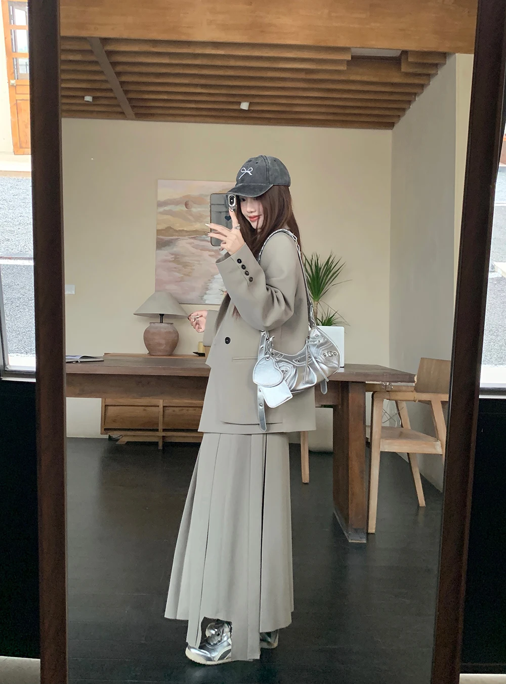 Женский костюм Midnite Star серо-зеленый 2 предмета