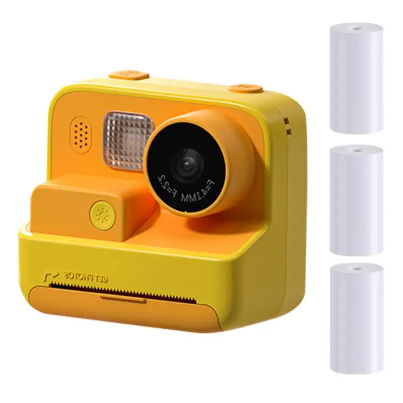

Digital Camera With Printing Kids Instant Print Camera With 3 Rolls Print Paper Toddler Zero Ink Video Camera Learning Toy