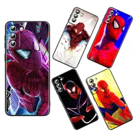 cartoon character spiderman for samsung galaxy s22 s21 s20 s10 s10e s9 s8 s7 pro ultra plus fe lite black luxury soft phone case