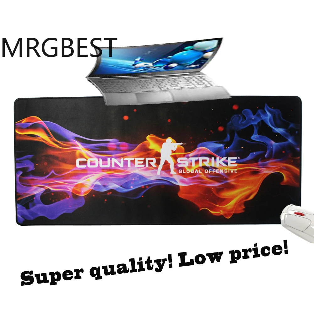 

MRGBEST Anime Logo Large Mouse Pad 900*400mm Speed Locking Edge Keyboards Mat Gaming Mousepad Desk for Csgo DOTA2