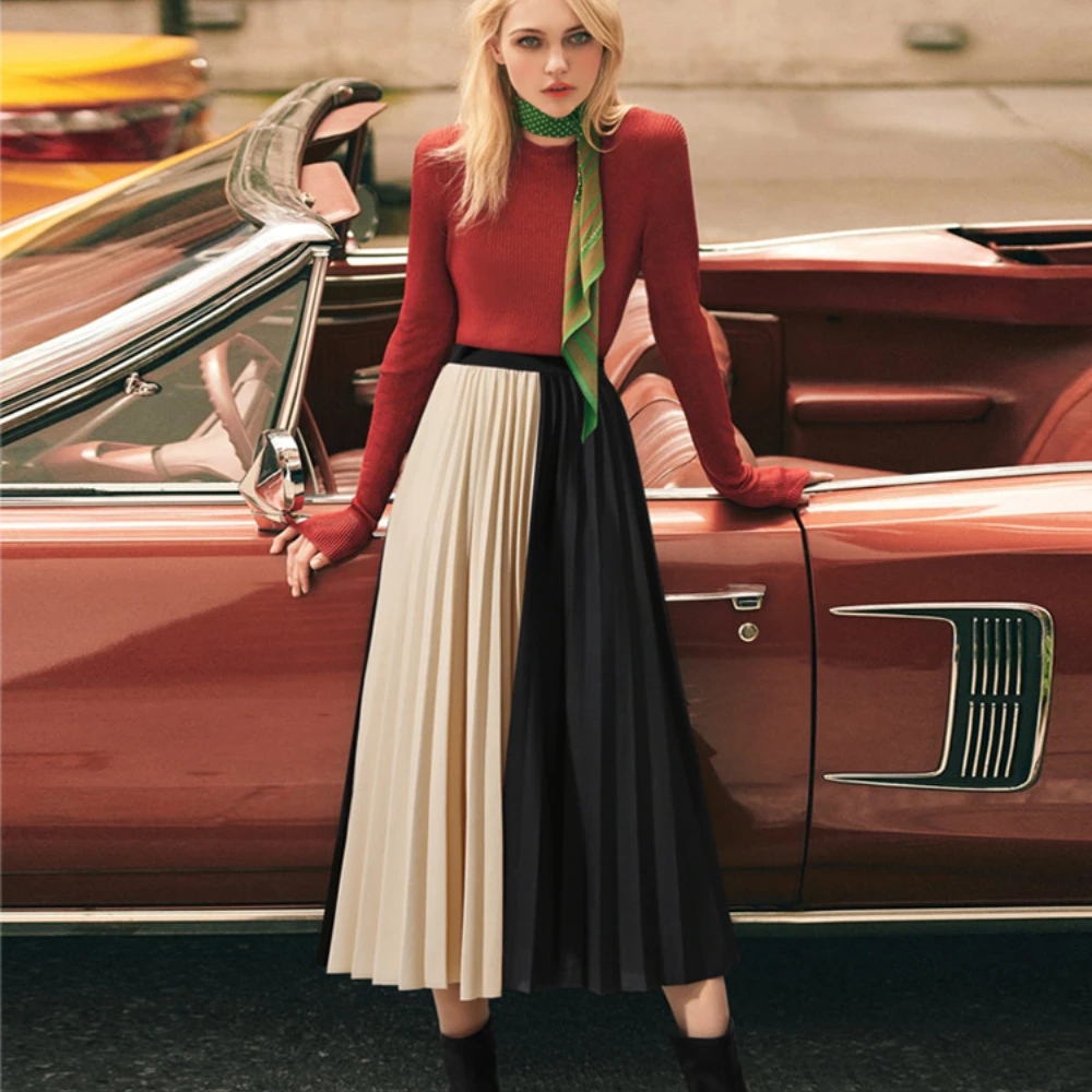 Корейская мода в стиле Харадзюку женская юбка модная летняя шифоновая длинная