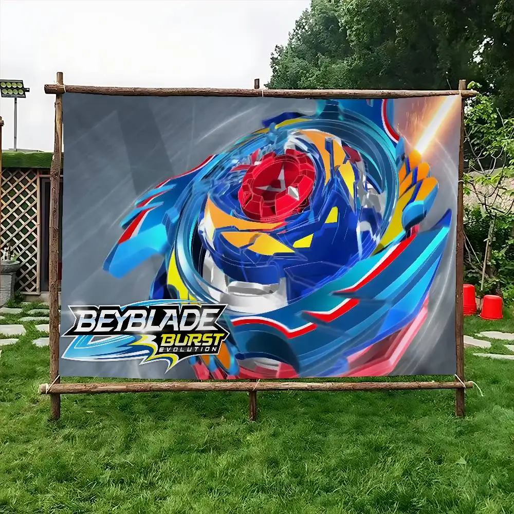 Фото Японский настенный баннер с изображением мультяшного персонажа B-Beyblade, украшение для дома, декор для интерьера №1