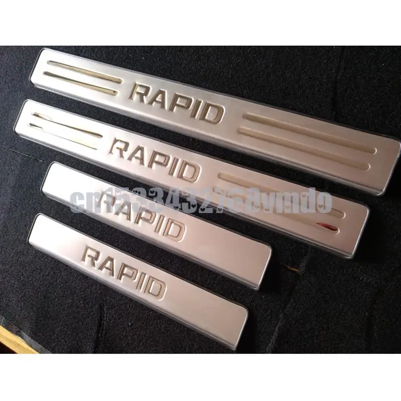 

for Skoda rapid 2012 2013 2014 2015 2016 2017 2018 2019 Stainless Steel Scuff Plate/Door Sill Door Sill car-styling