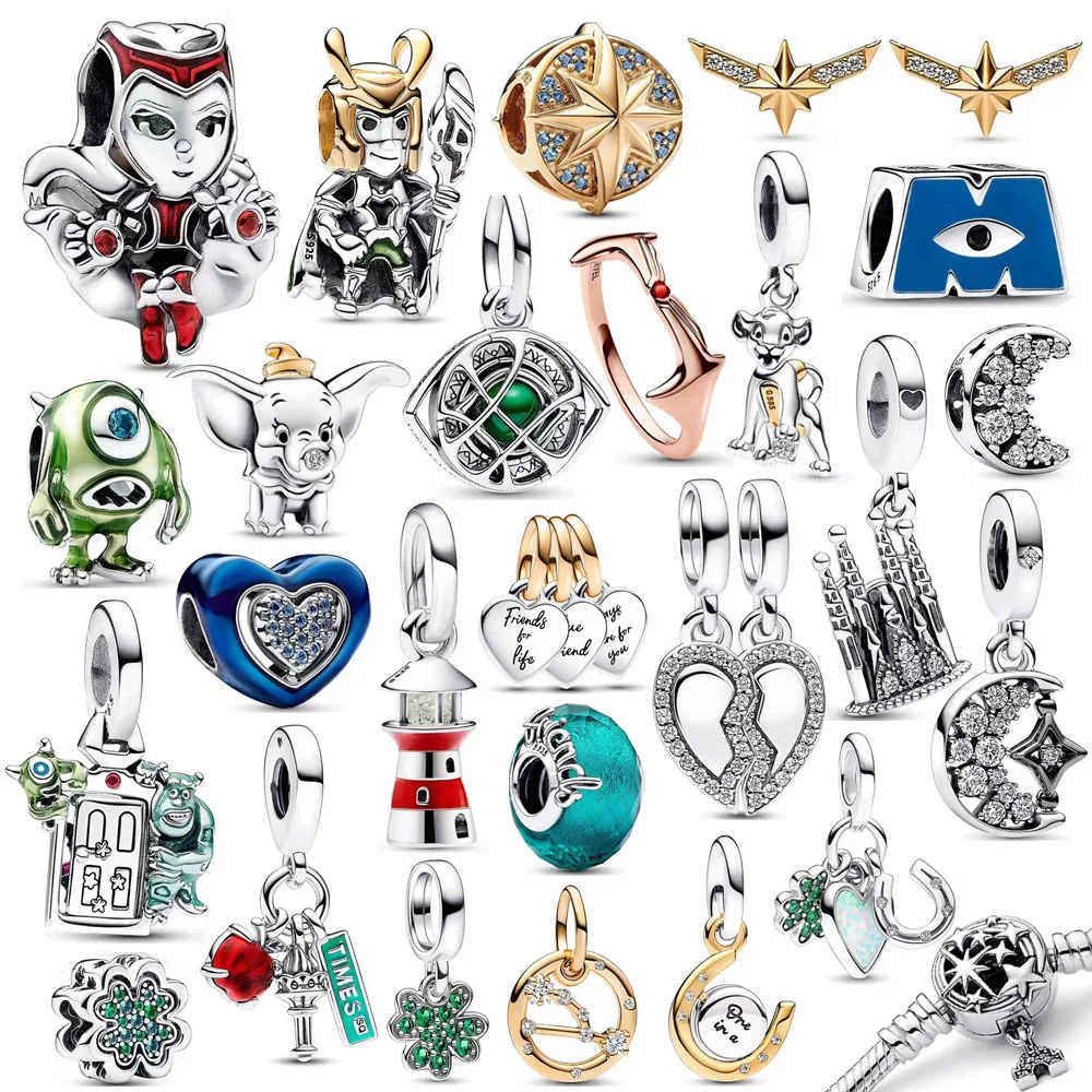 

Aoger Disney 925 пробы Серебряный Pixar Wall-E Dangle держатель с подвеской Fit оригинальный бренд DIY Charm для женщин ювелирные изделия подарок