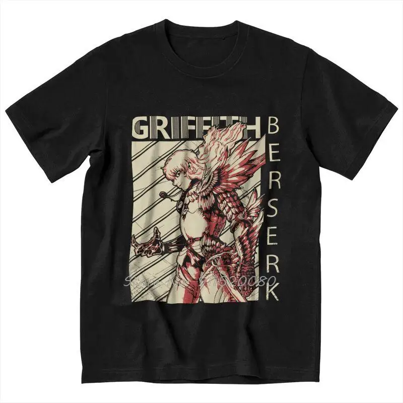 

Vintage Japanese Manga Gattsu Berserk T Shirt Men Cotton T-shirt Swordsman Gatsu Griffith Tee Top Streetwear Tshirt